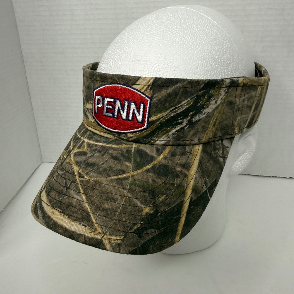 Penn Performance Fishing Visor Mens Camo Embroidered Logo Adjustable Hunting Hat